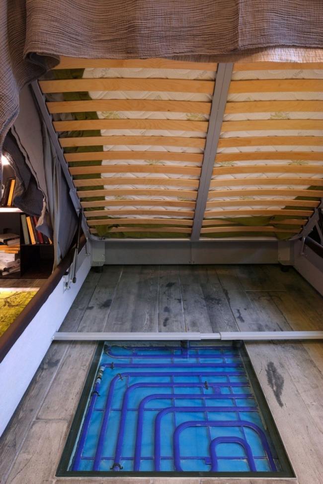 integrerad golvvärme designer lägenhet av andrea castrignano