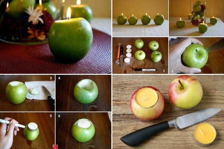 Apple-tinker-lykta-värmeljus-bord-dekoration-bord-design