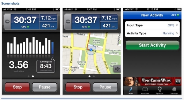 Applikation smartphone-Android runkeeper-fitness tips data jogging