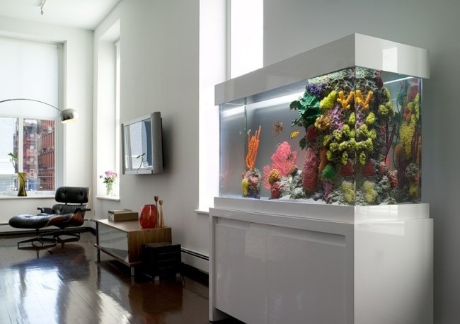 akvariumidéer inrättade konstgjorda dekorkoraller