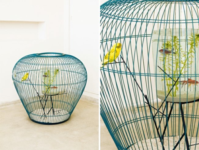Cage anläggning akvarium design idé