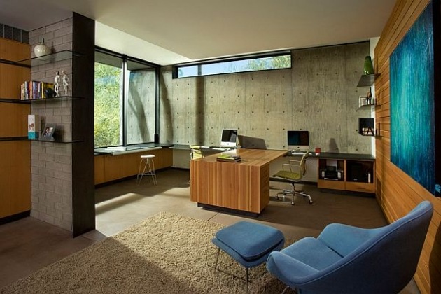 Betonghus-vägg-enheter-grov-hem-kontor-dekoration-aqua toner