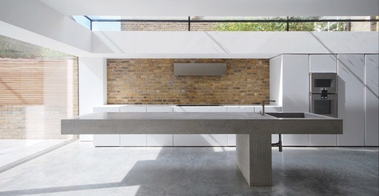 Bänkskiva-betong-kök-idéer-modern-minimalistisk-vit-grå-design