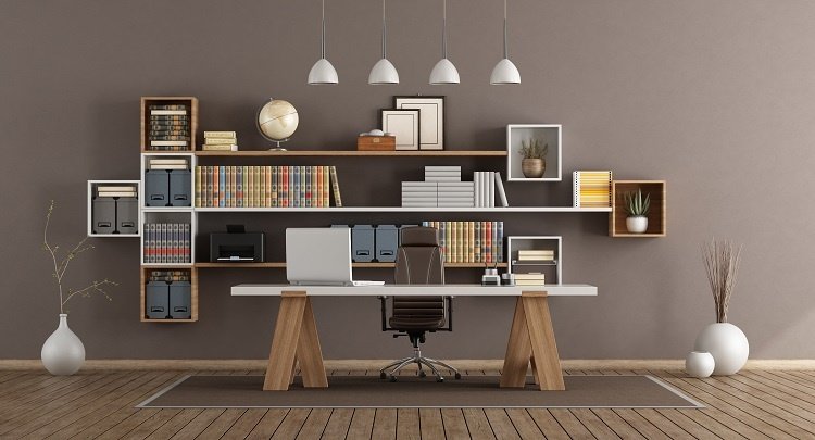Inredning av ett modernt kontor Designa ett hemmakontor Tips