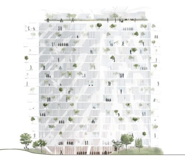 Det vita trädet-Montpellier -Sou Fujimoto-moderna dumheter