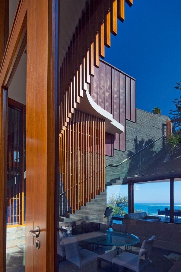 Turner exteriördesign strandhus väggglas ingående trendig australiensisk arkitektur