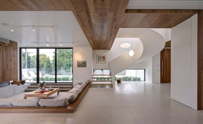 Möbler takpaneler trä fönster från golv till tak fönster glas skjutdörrar