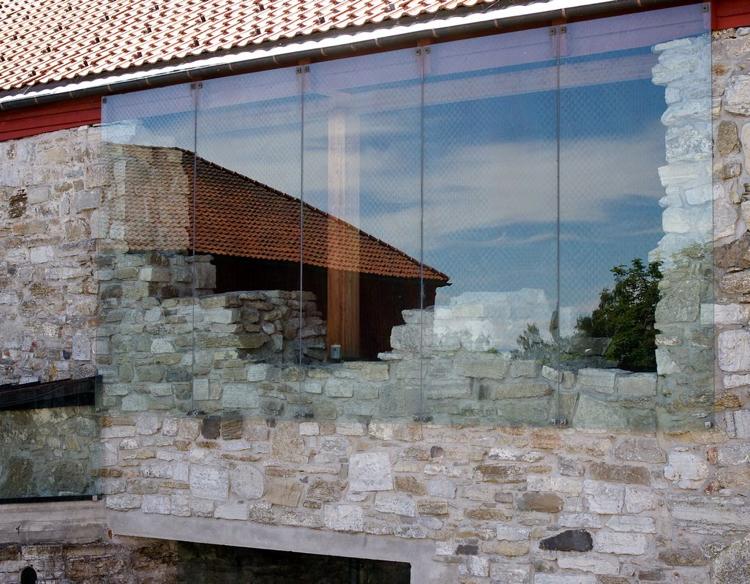 arkitektur glas sten katedral museum hedmark