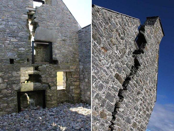 arkitektur glas stenhus (hus) fönster ruin skottland