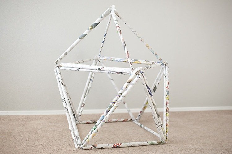 arkitektur-barn-kreativa-instruktioner-barn-hus-icosahedron-tidningspapper