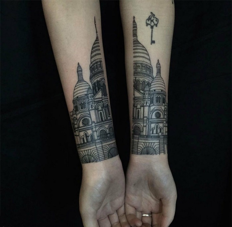 tatuering-motiv-arkitektur-moské-nyckel-mall-två-del-motiv-design