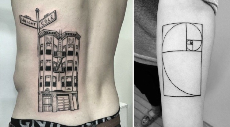 tatueringsmotiv-arkitektur-enkel-geometri-hus-new-york-gatuskylt