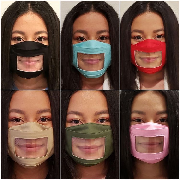 Ansiktsmask och skyddsglasögon med PVC -del för munnen