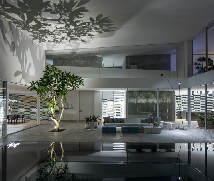 vägg-design-idéer-terrass-inredning-modern-träd-belysning
