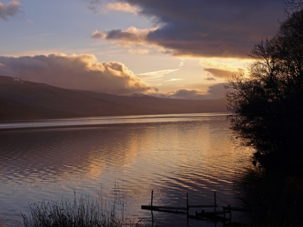 Loch Tay Skottlands husbyggnad