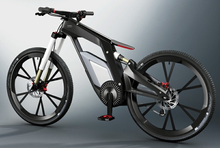 elcykel design idé däcktips svarta rampedaler