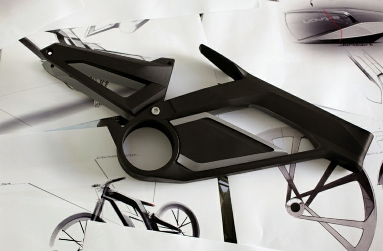 elcykel konstruktion ram objekt svart skiss audi modell
