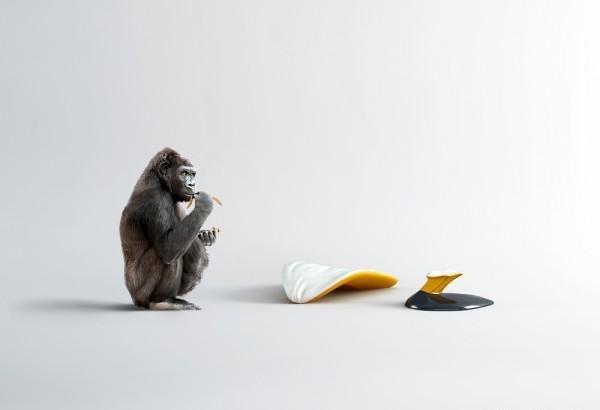 fåtölj design wamhouse gorilla äter banan
