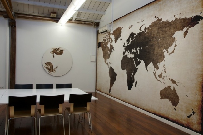 Retro vägg tapeter vintage världskarta PIXERS samling väggdesign