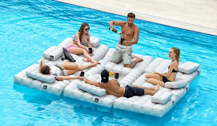 Uppblåsbara möbler-trädgård-utomhus-modern-pool-party-luftmadrass