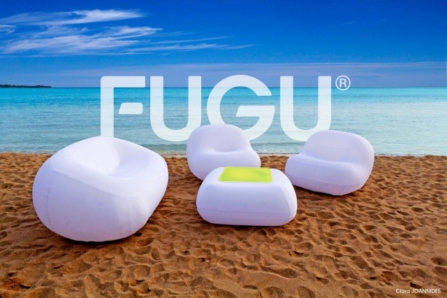 Möbler fugu utanför insidan tyg täcka komfort