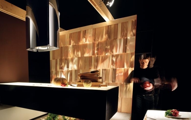 design fläkt ön huva elica krom glans