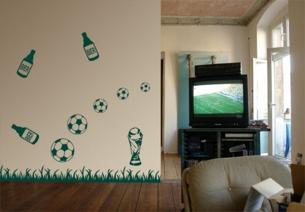 Fotbollsfans väggdekal designidéer