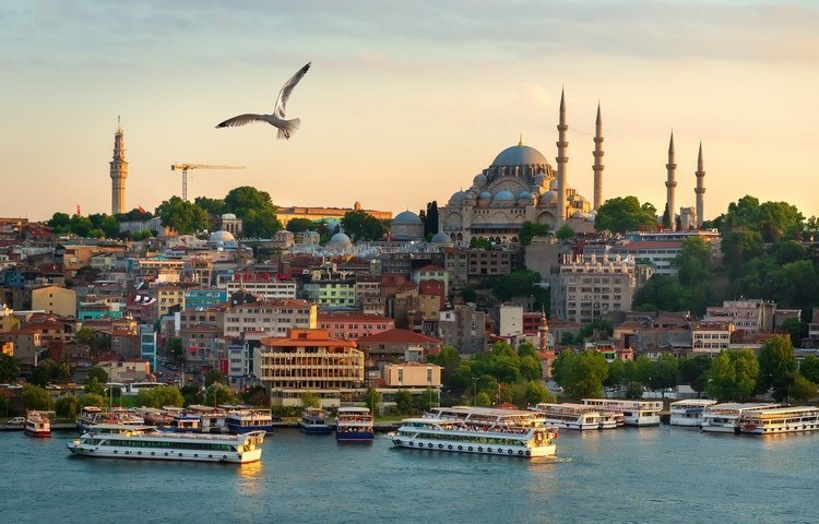 Solnedgång i istanbul