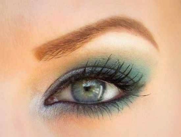 ögonmakeup diy blå grön grå