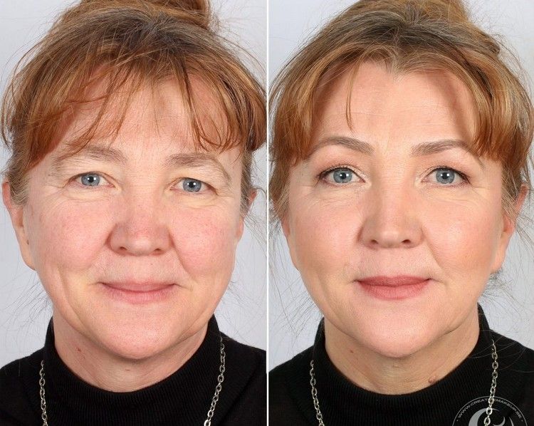 Make-up från 50 år efteråt som bestämmer ögonformen