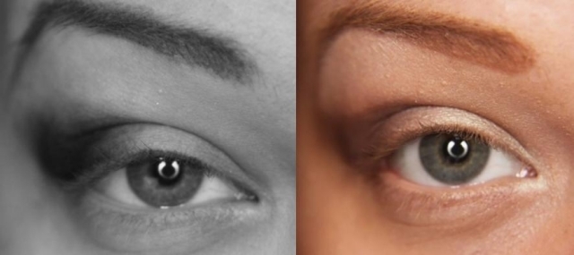 Kattögon övre ögonlocket make-up ögonskugga svart eyeliner drag