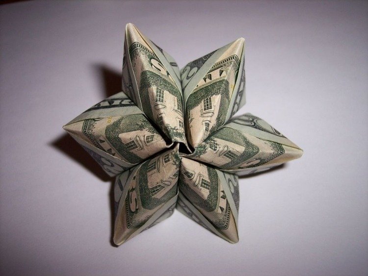 Geldschie-vik-blomma-origami-ros-tinker-gör-det-själv
