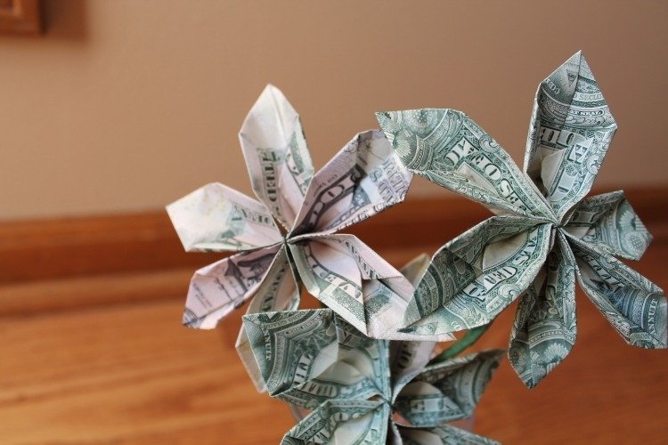 Geldschie-vik-blomma-origami-instruktioner-kreativ-idé