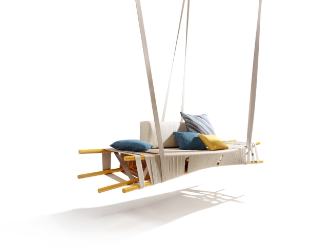 Swing-metall underkonstruktion-stavar kudde säte-bekväm design