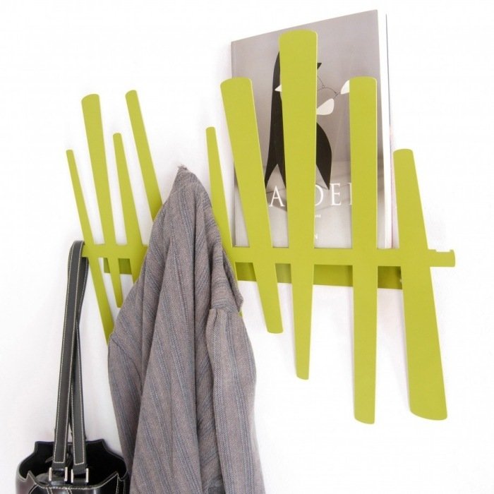 Hängande garderob-moderna-idéer-limegrönt-staket-optik-upplagan tidskrifter
