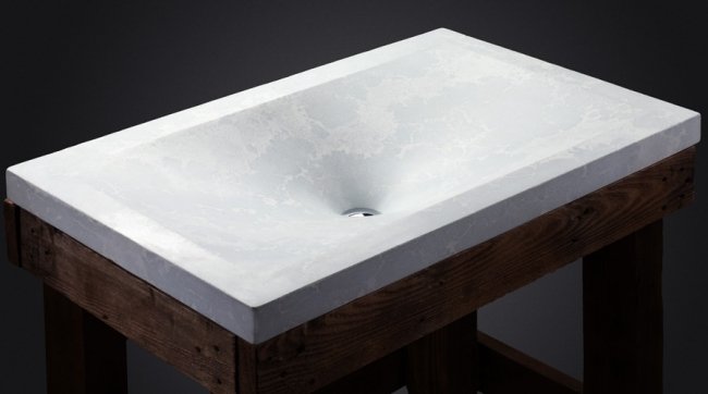 Vit betong diskbänk design italiensk-vit havet-lagunen pietra danzare
