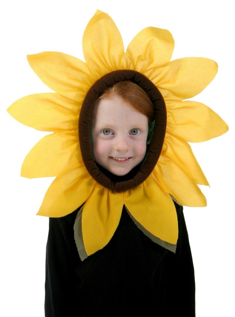 sy självgjorda karnevalskostymer solros barn idé
