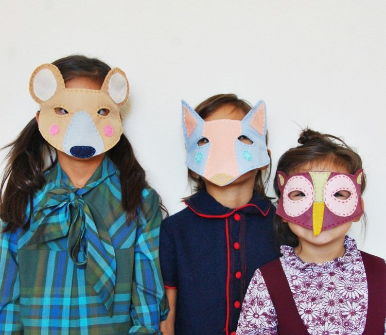 självgjorda-karneval-kostymer-masker-djur-masker-filt-diy
