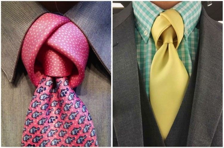 Knytknutar slipsanvisningar-Tulpan-enfärgade-flerfärgade-slips-slip-varianter