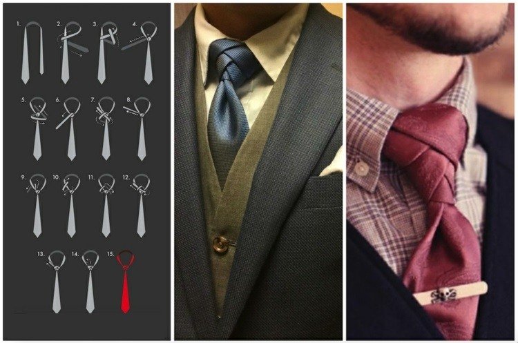 Hur man knyter en slips-knut-instruktioner-varianter-vanligt-färgade-slipsar-kofta-pläd-skjorta-Eldredge