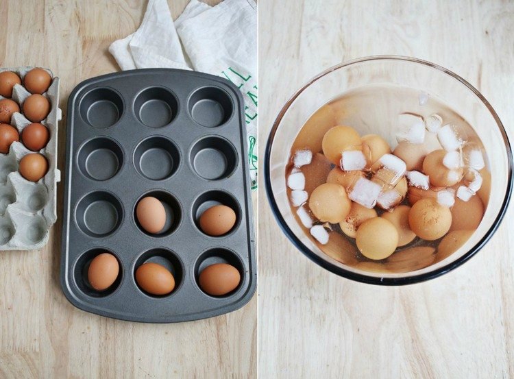 ovanliga-recept-tricks-hårdkokta-ägg-muffins-tenn-glass-skål