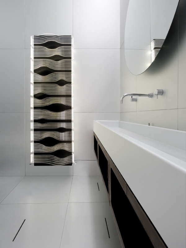 Integrerad belysning Handduksradiator Funktionell enhetskonstnärlig design