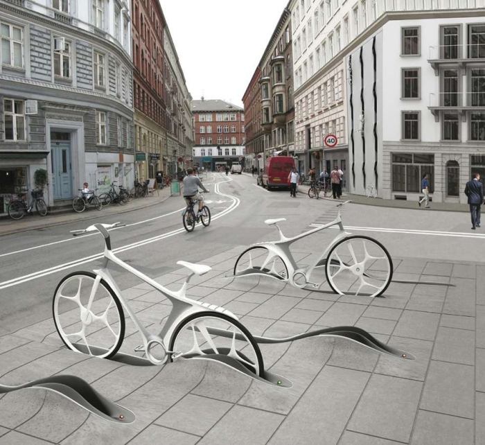 futuristiska-enkelcykel-stativ-design-rymdbesparande lagringsmöjligheter