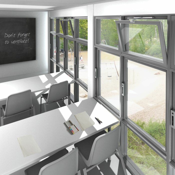 kontor ventilationsskola automatisk teknik blackboard bord
