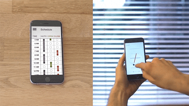 Blind-kontroll-automatisk-app-flipflic-funktion-smartphone-design-set