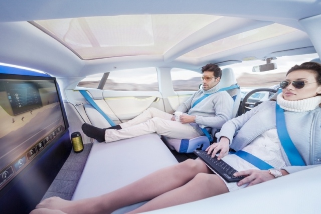 Framtidens bilar xchange rinspeed helt elektrisk självkörande