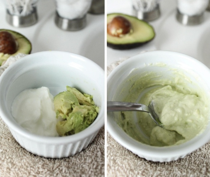 Närande hårmask, avokado, yoghurt, jojobaolja, hårbehandling