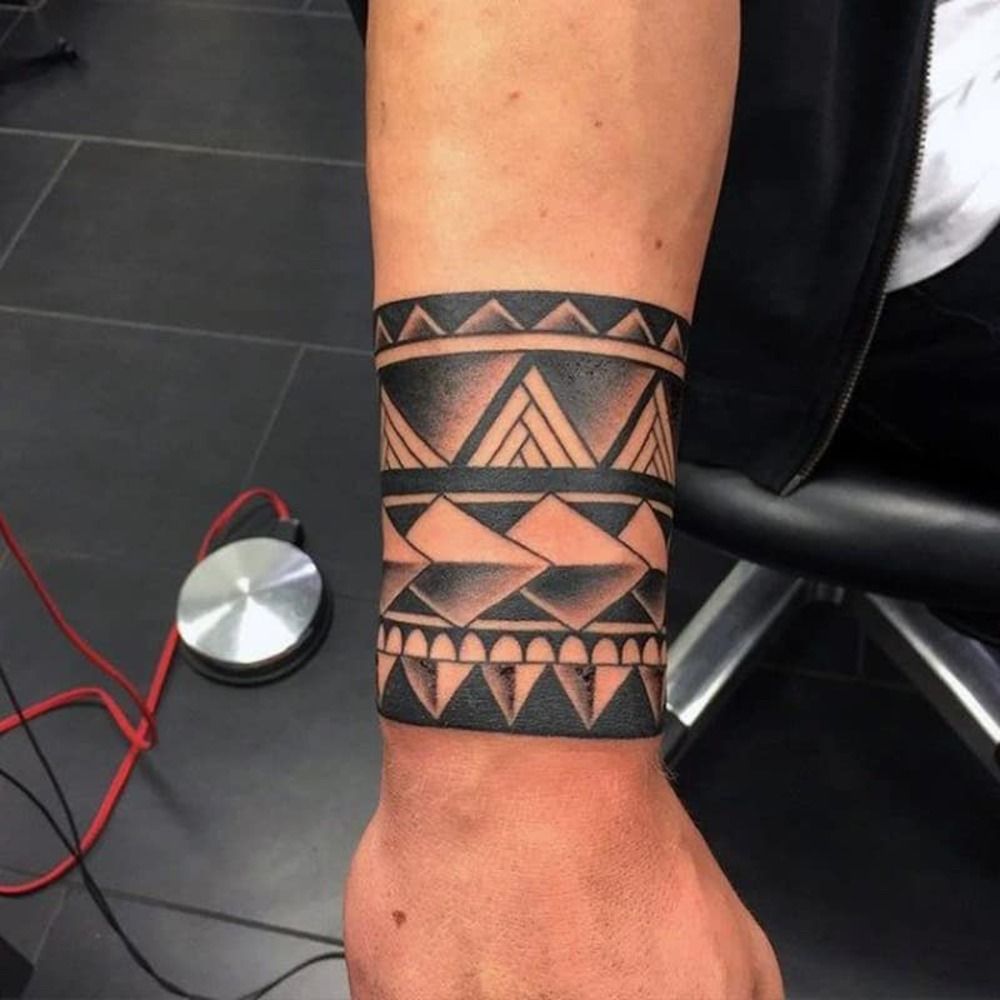 handleds tatuering tribal aztec motiv för män