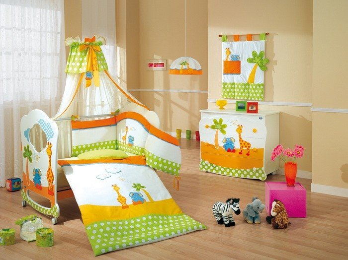 Babysäng helt färgglad täcke med giraffmotiv