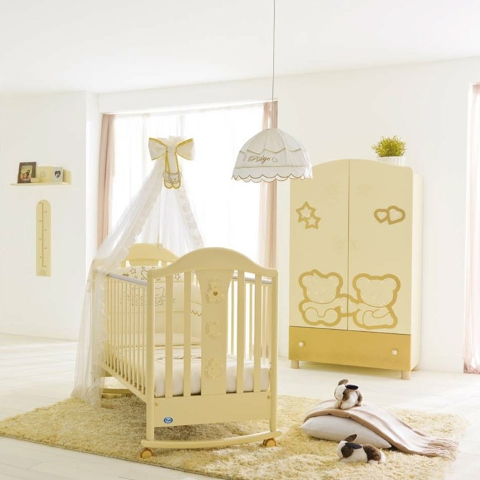 Babysäng beige babymöbler barngarderob